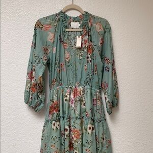Floral Green Midi Dress by Eri+Ali  Size Small